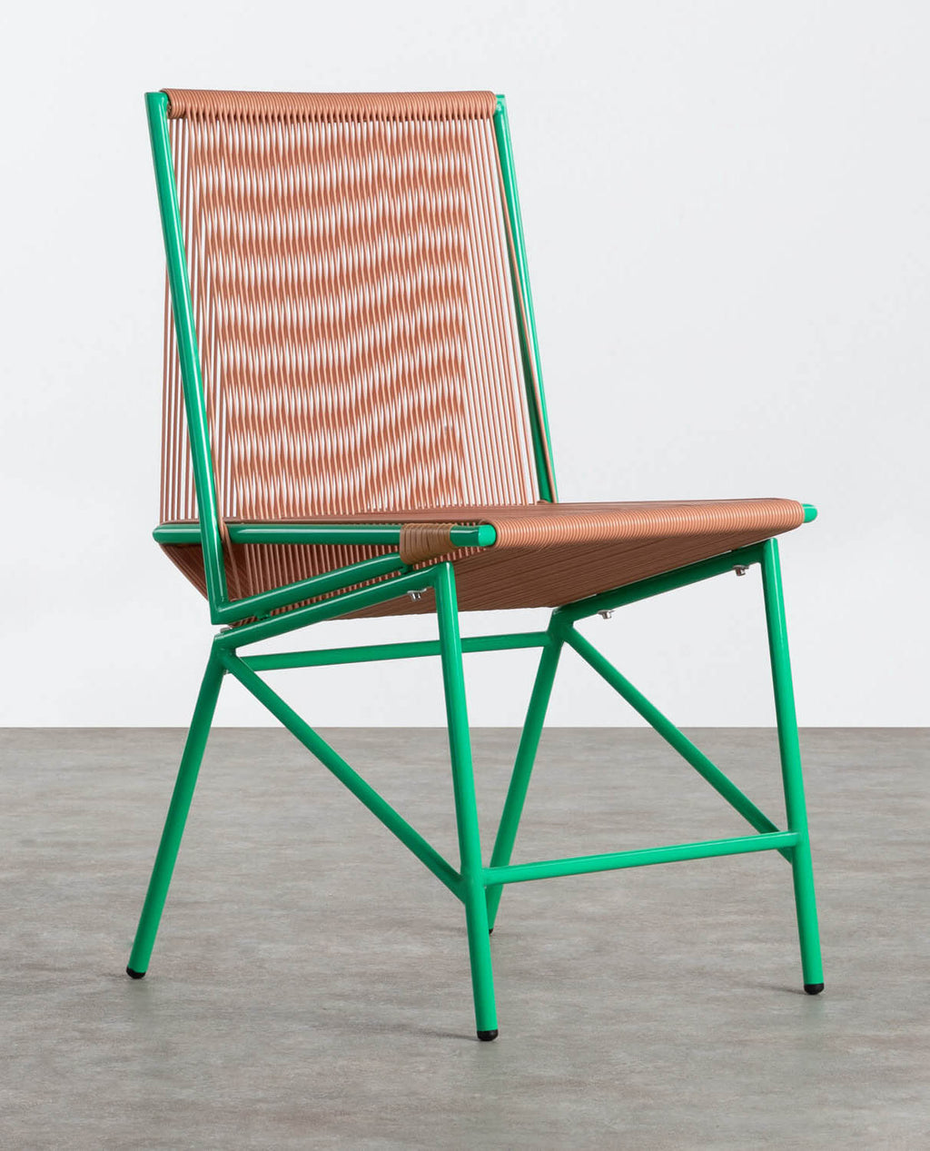 Amur Colors Synthetic Rattan and Metal Dining Chair