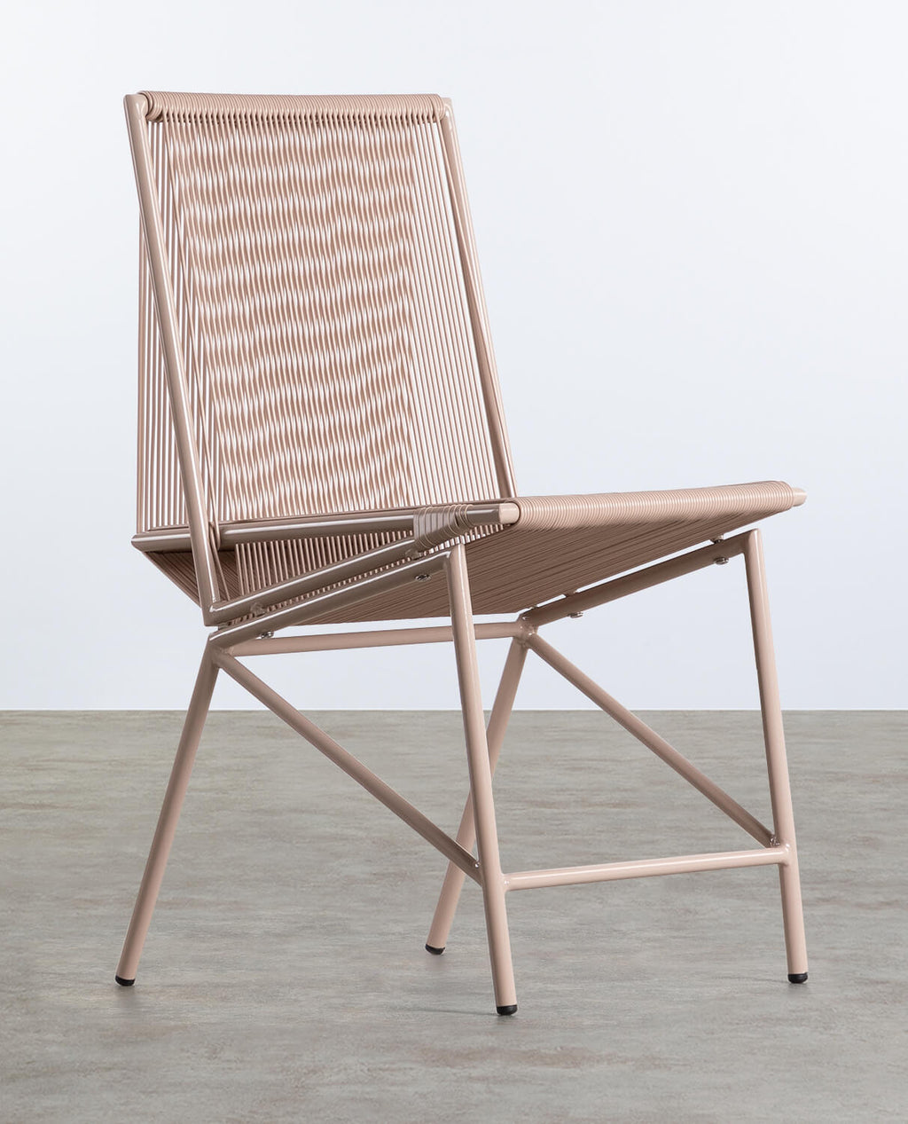 Amur Colors Synthetic Rattan and Metal Dining Chair