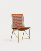 Amur Colors Synthetic Rattan and Metal Dining Chair
