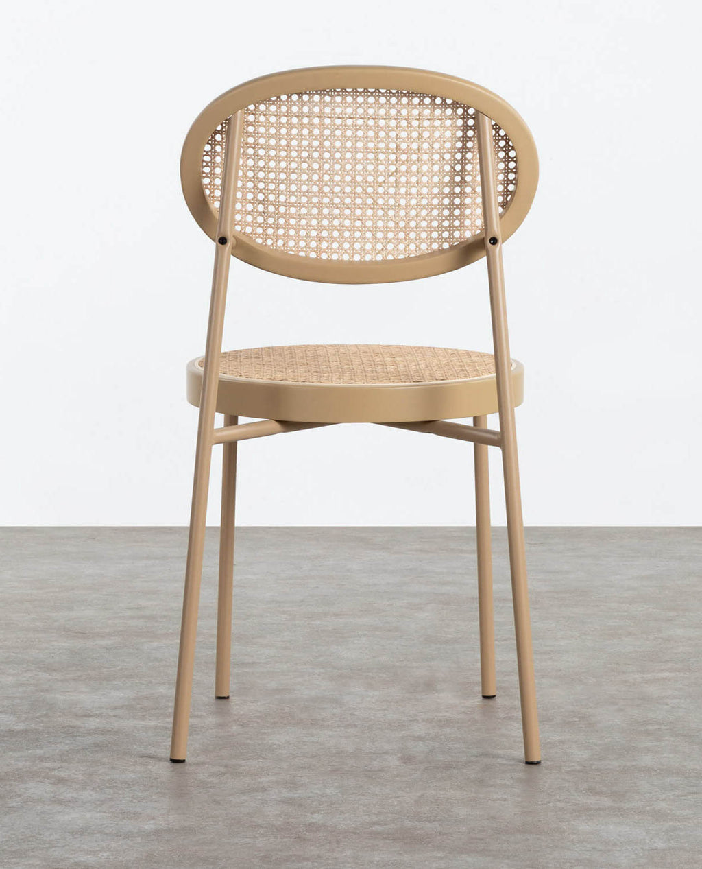 Vili Natural Rattan and Metal Dining Chair