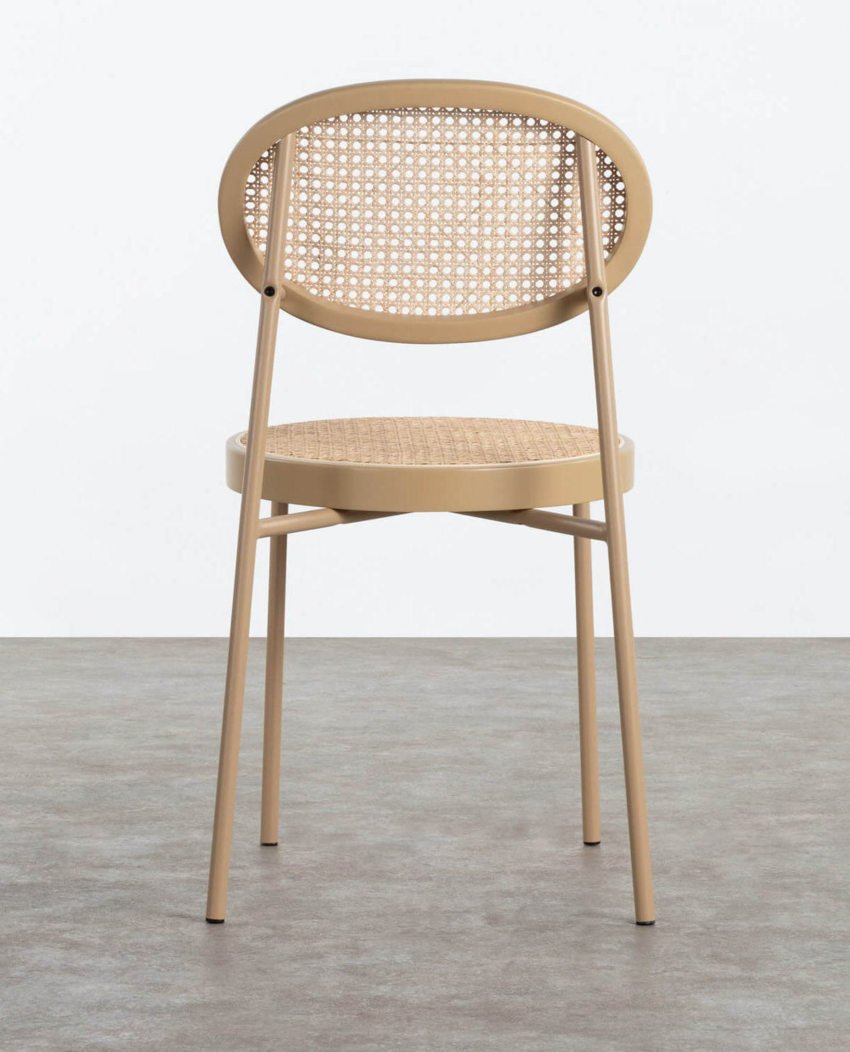 Vili Natural Rattan and Metal Dining Chair