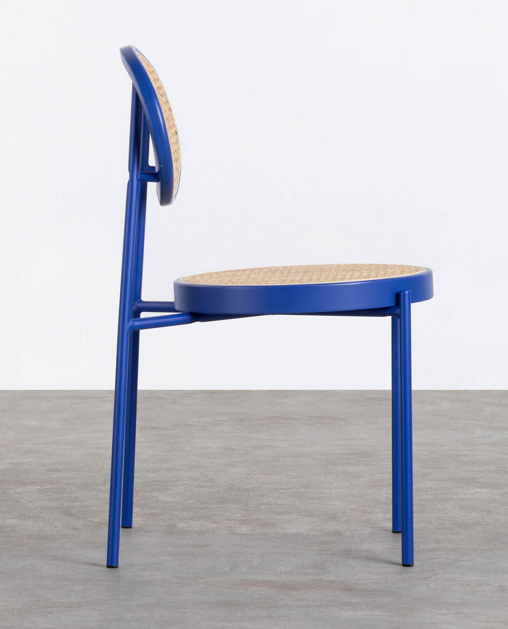 Vili Natural Rattan and Metal Dining Chair