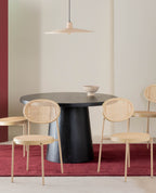 Vili Natural Rattan and Metal Dining Chair