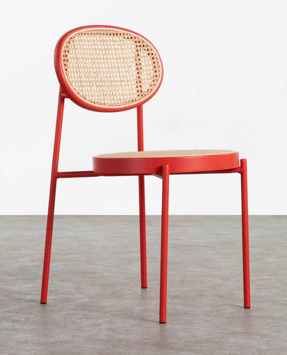 Vili Natural Rattan and Metal Dining Chair