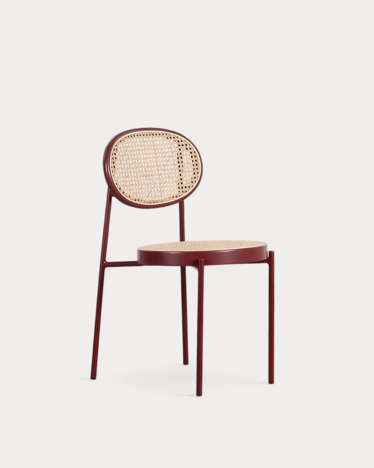 Vili Natural Rattan and Metal Dining Chair