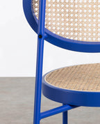 Vili Natural Rattan and Metal Dining Chair