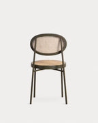 Vili Natural Rattan and Metal Dining Chair