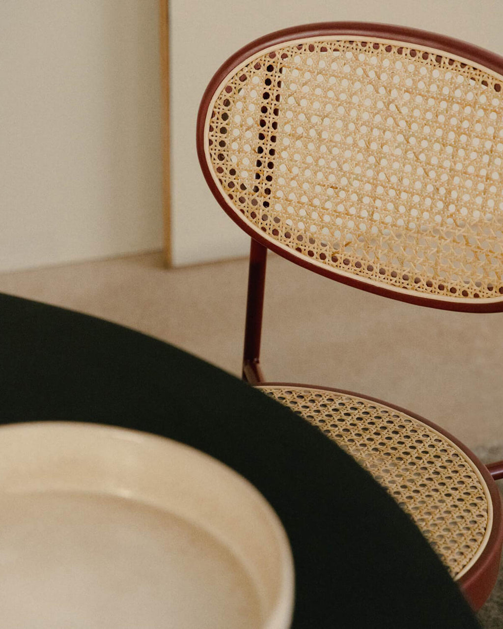 Vili Natural Rattan and Metal Dining Chair