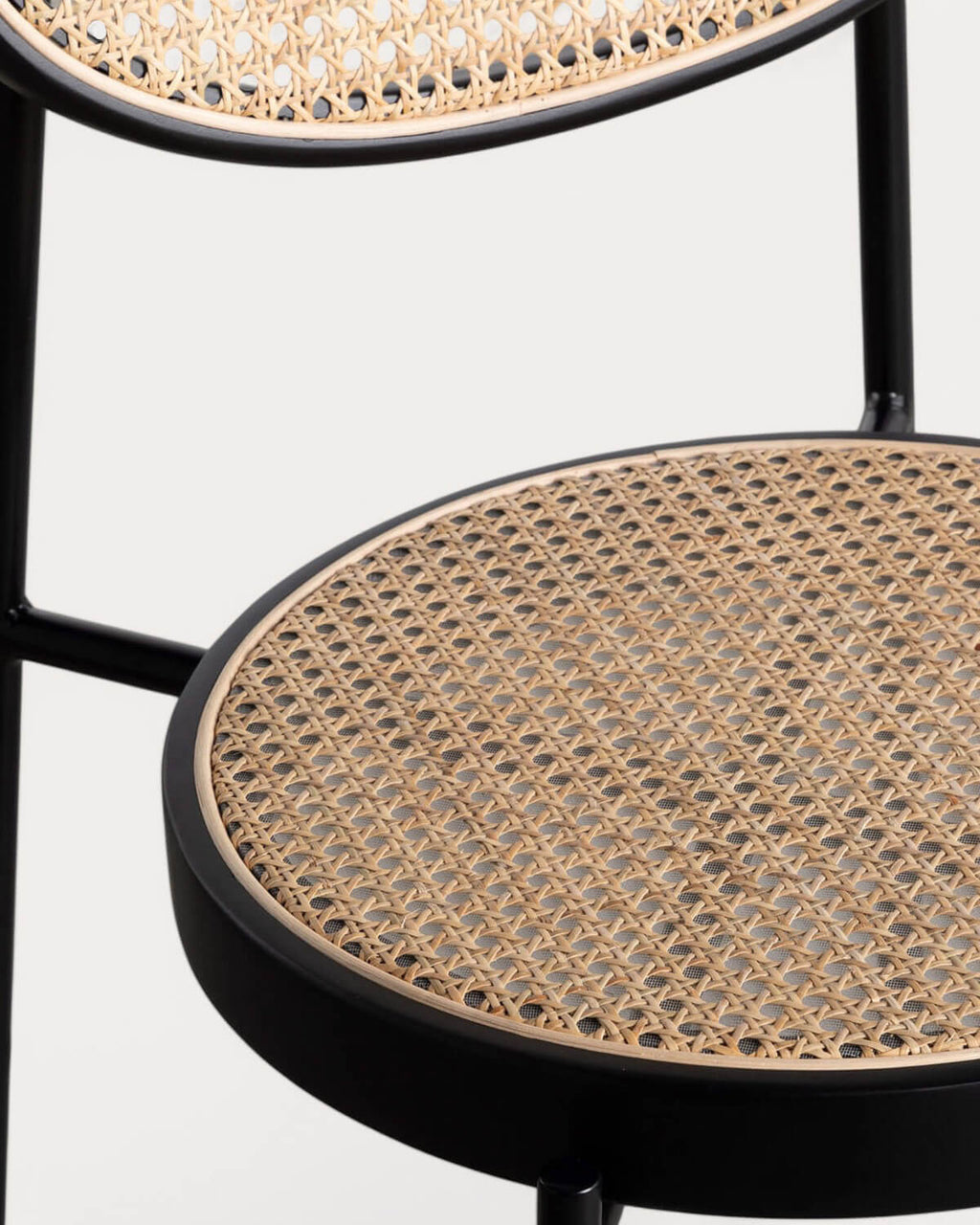 Vili Natural Rattan and Metal Dining Chair