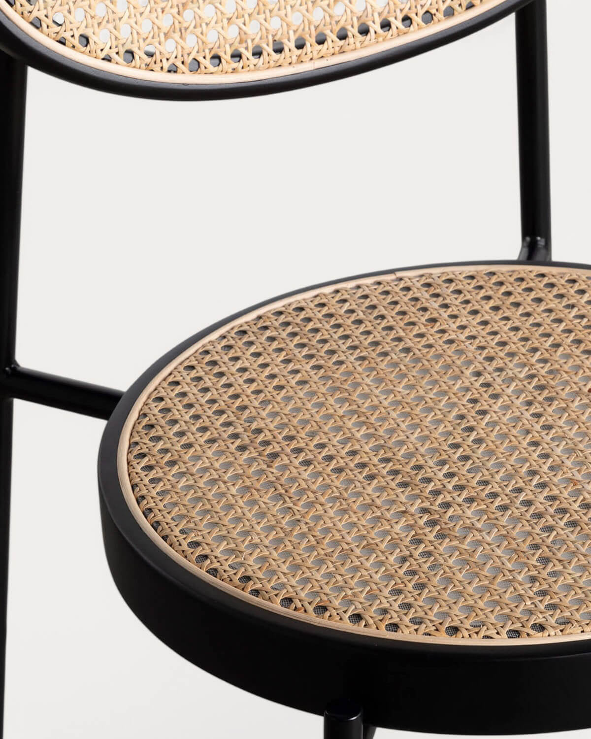 Vili Natural Rattan and Metal Dining Chair