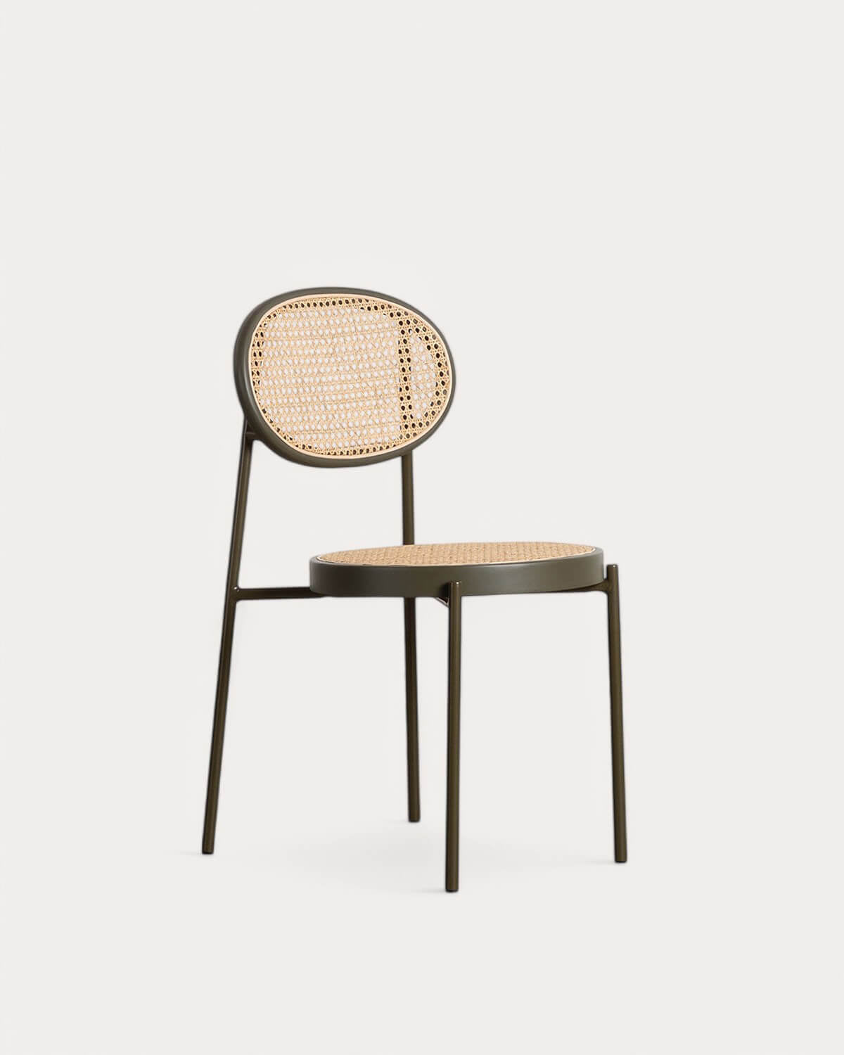Vili Natural Rattan and Metal Dining Chair