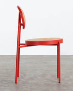 Vili Natural Rattan and Metal Dining Chair