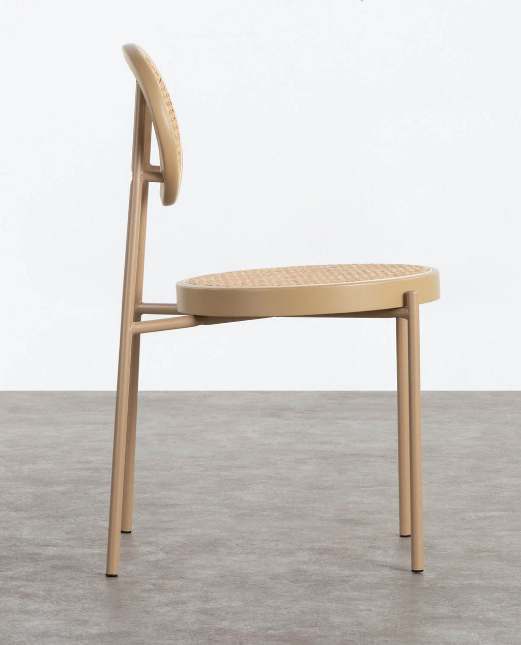 Vili Natural Rattan and Metal Dining Chair