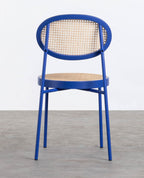 Vili Natural Rattan and Metal Dining Chair