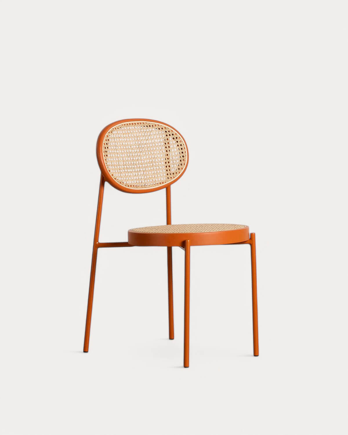 Vili Natural Rattan and Metal Dining Chair