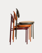 Vili Natural Rattan and Metal Dining Chair