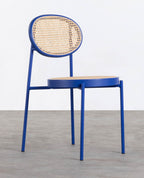 Vili Natural Rattan and Metal Dining Chair