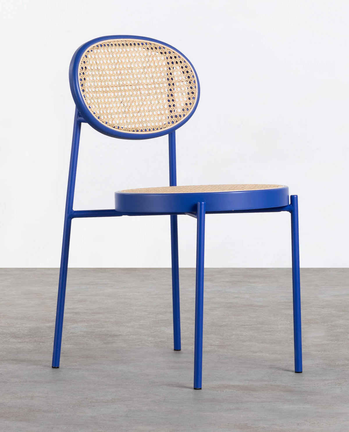 Vili Natural Rattan and Metal Dining Chair