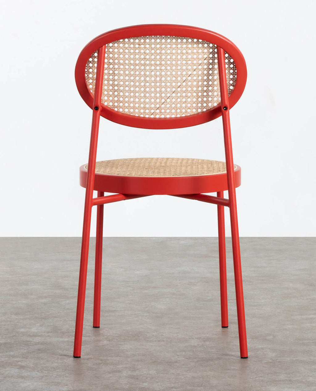 Vili Natural Rattan and Metal Dining Chair