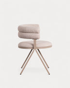 Aixa Classic fabric and metal dining chair