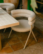 Aixa Classic fabric and metal dining chair