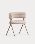 Aixa Classic fabric and metal dining chair