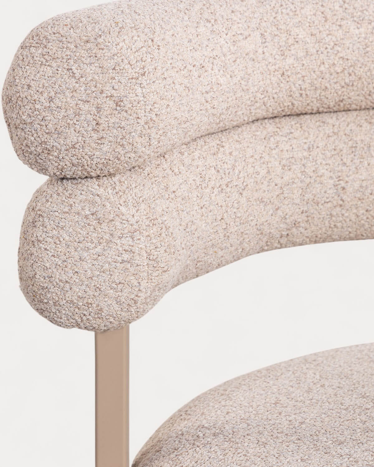 Aixa Classic fabric and metal dining chair