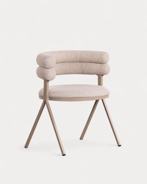 Aixa Classic fabric and metal dining chair