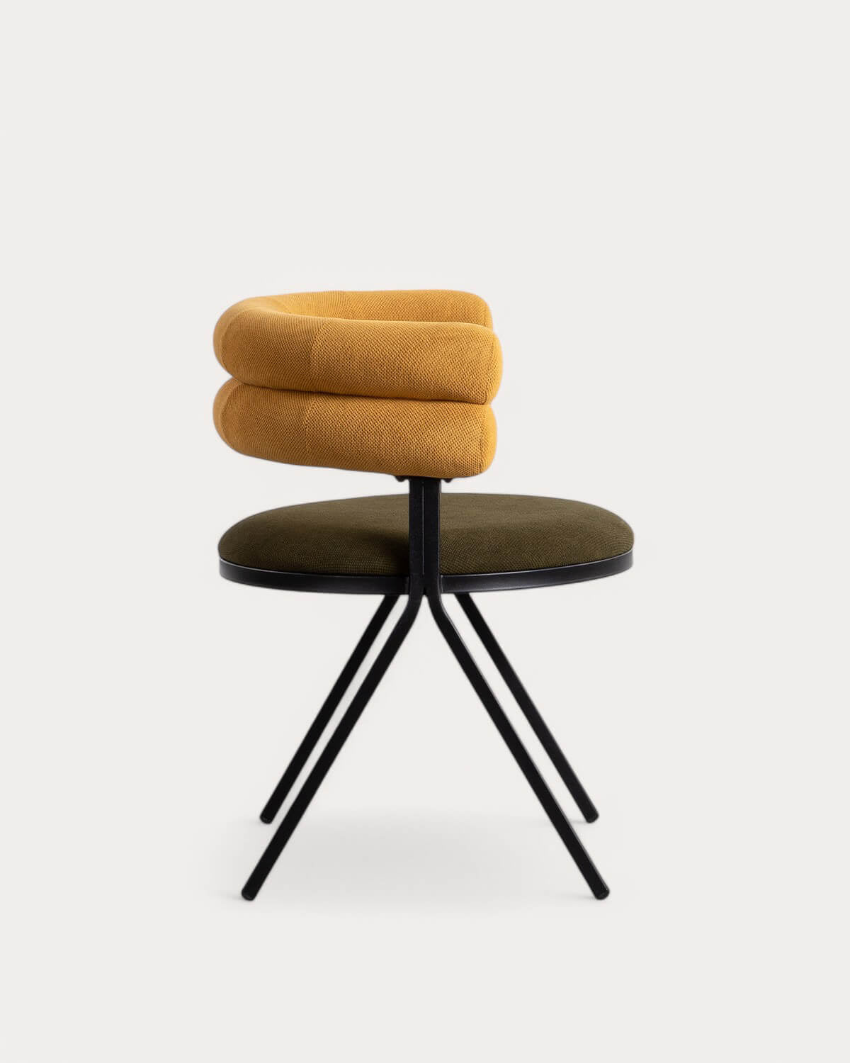 Aixa fabric and metal dining chair