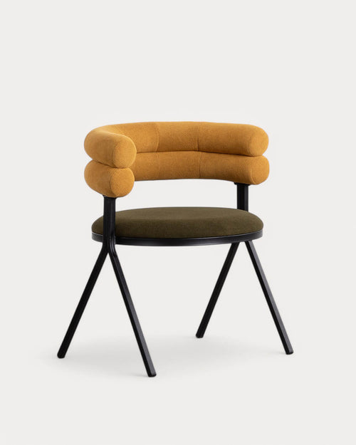 Aixa fabric and metal dining chair