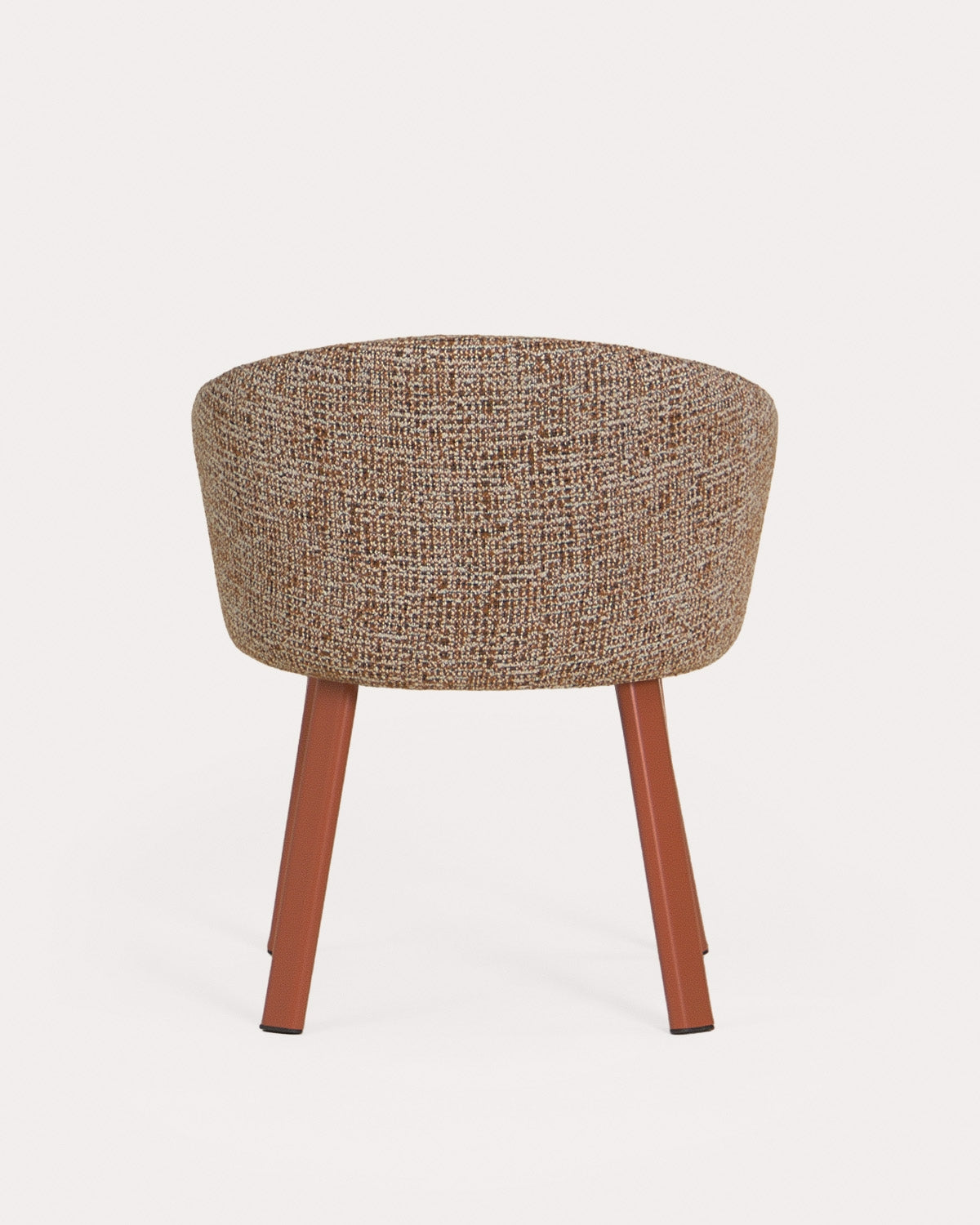 Bouviet fabric and metal dining room chair