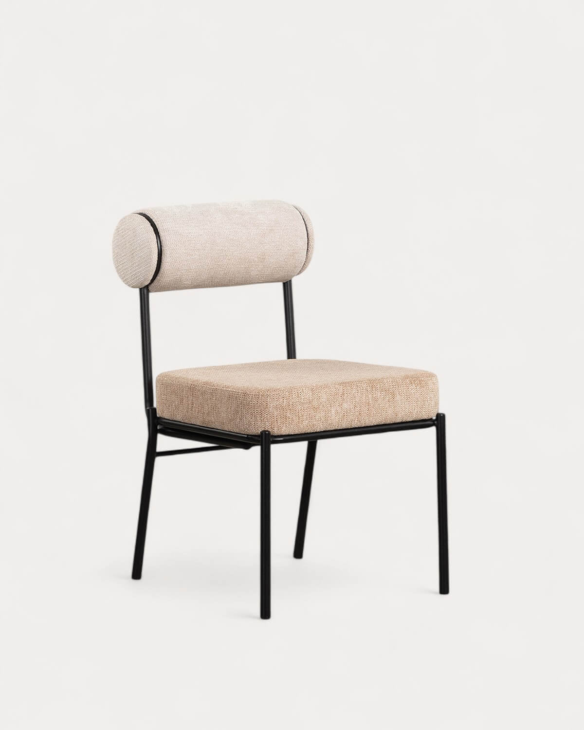 Elin Fabric and Metal Dining Chair