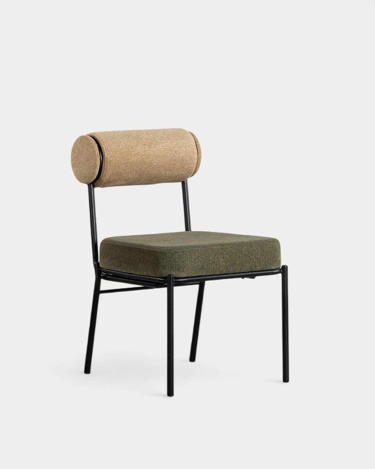 Elin Fabric and Metal Dining Chair