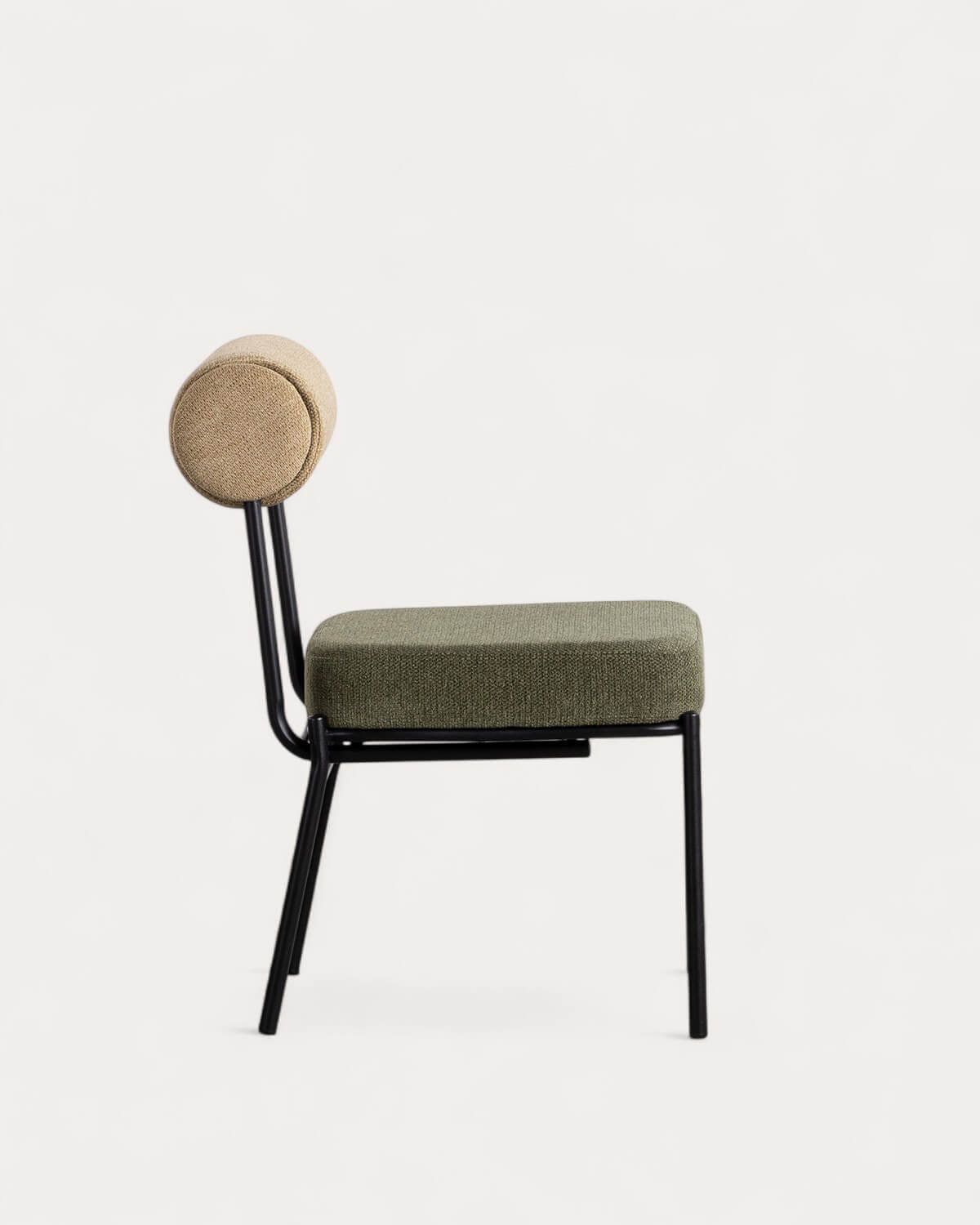 Elin Fabric and Metal Dining Chair