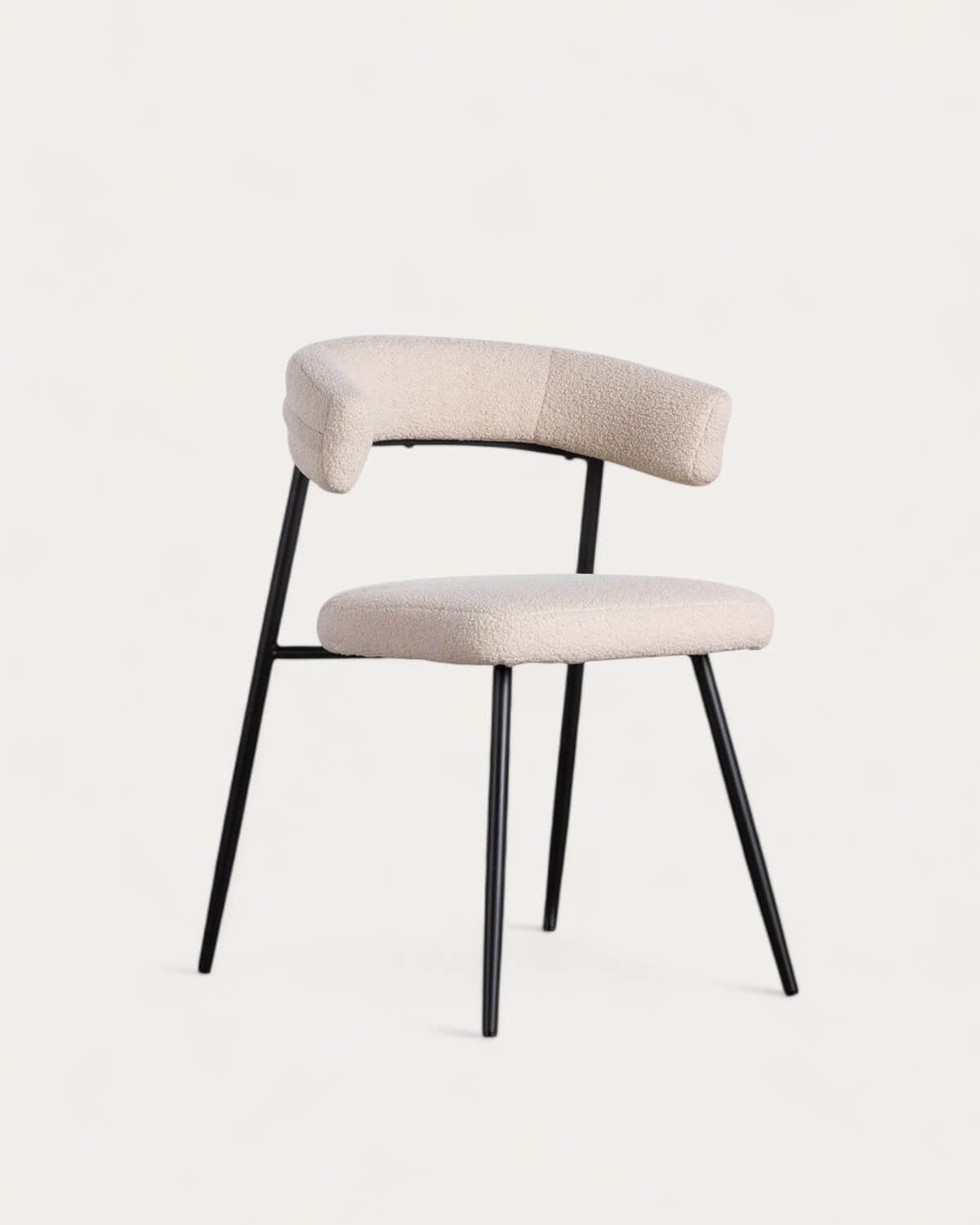 Eloise Bouclé metal dining chair