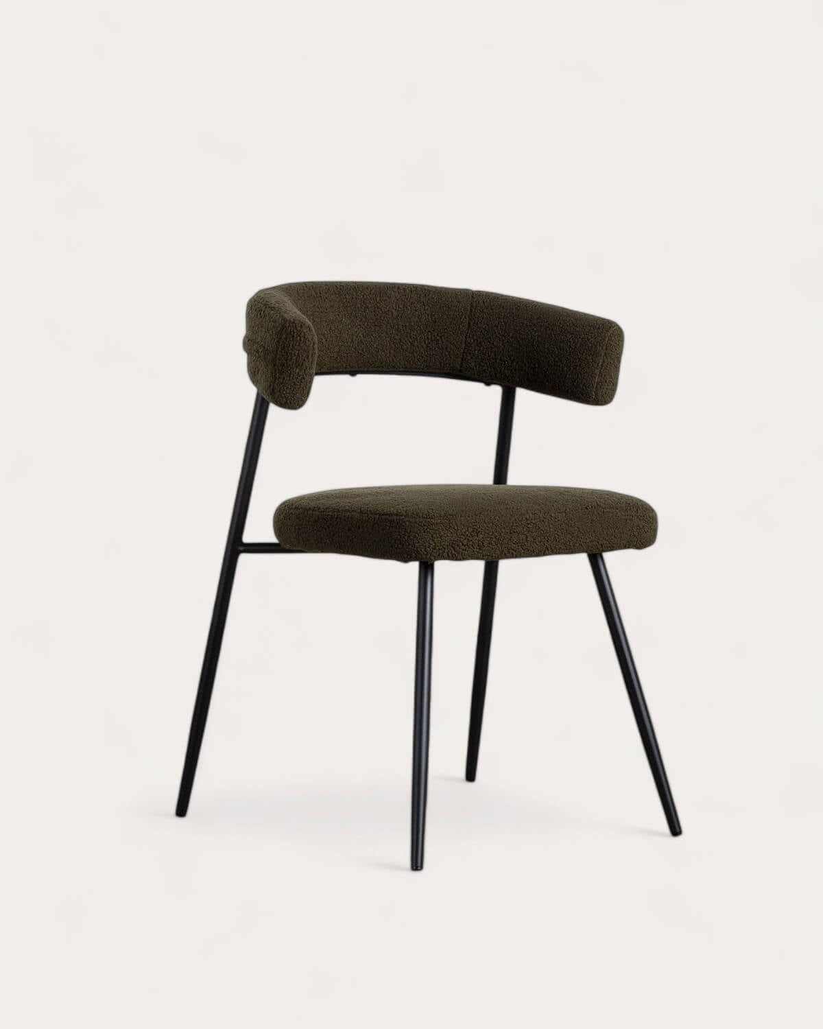 Eloise Bouclé metal dining chair