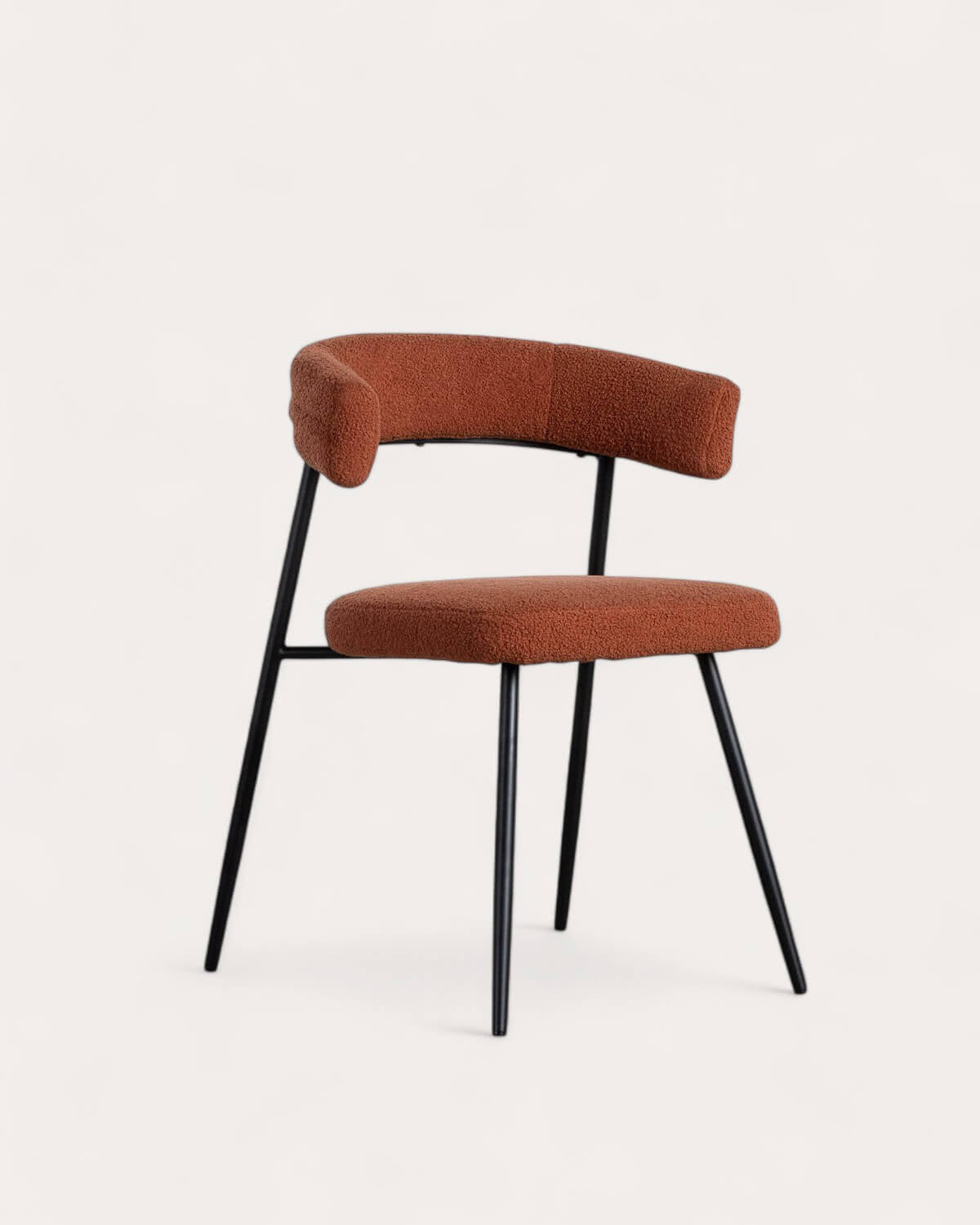Eloise Bouclé metal dining chair