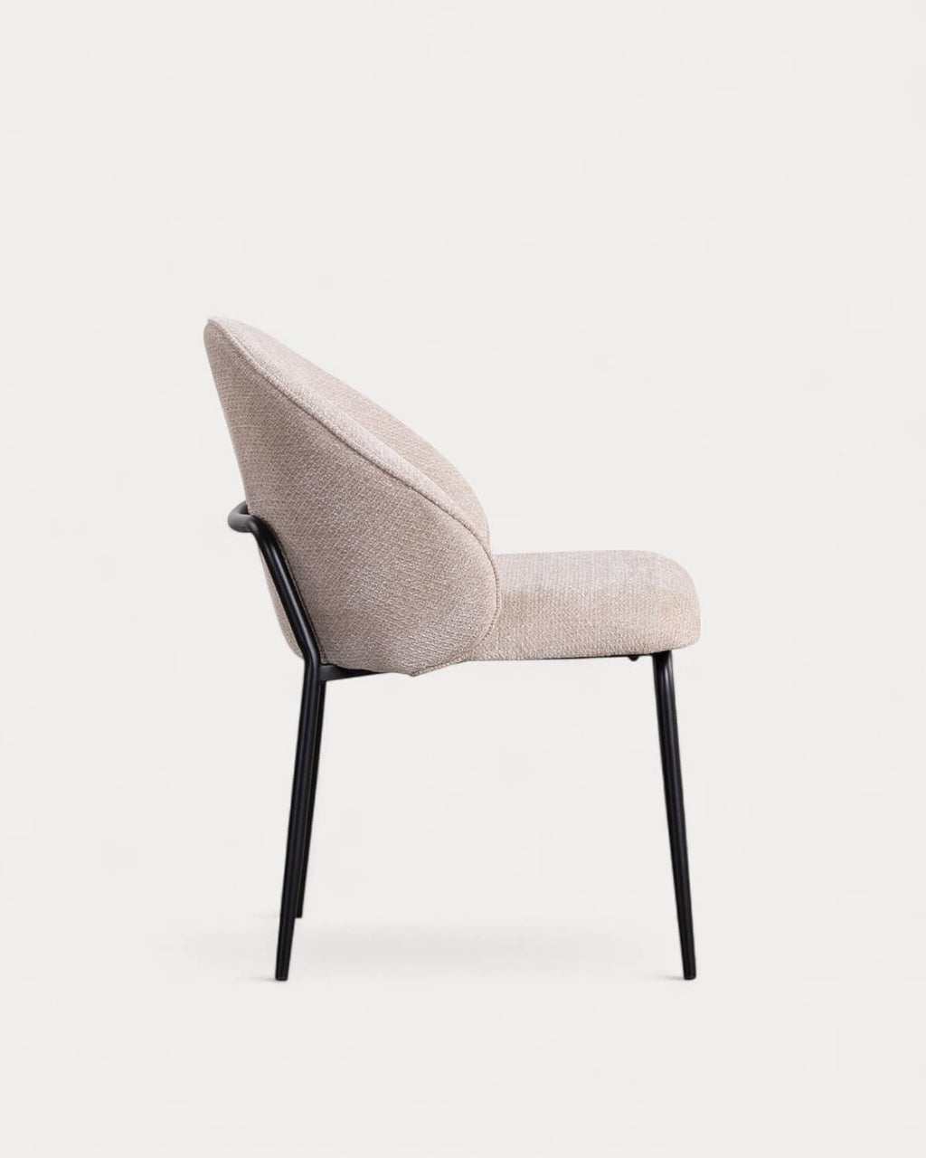 Emna fabric and metal dining chair