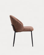 Emna fabric and metal dining chair