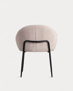 Emna fabric and metal dining chair