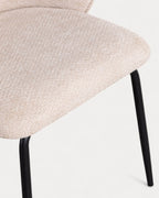 Emna fabric and metal dining chair