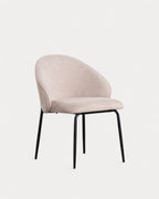 Emna fabric and metal dining chair