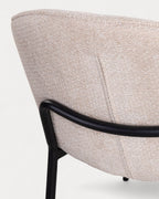 Emna fabric and metal dining chair