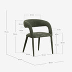 Ewen Fabric and Metal Dining Chair