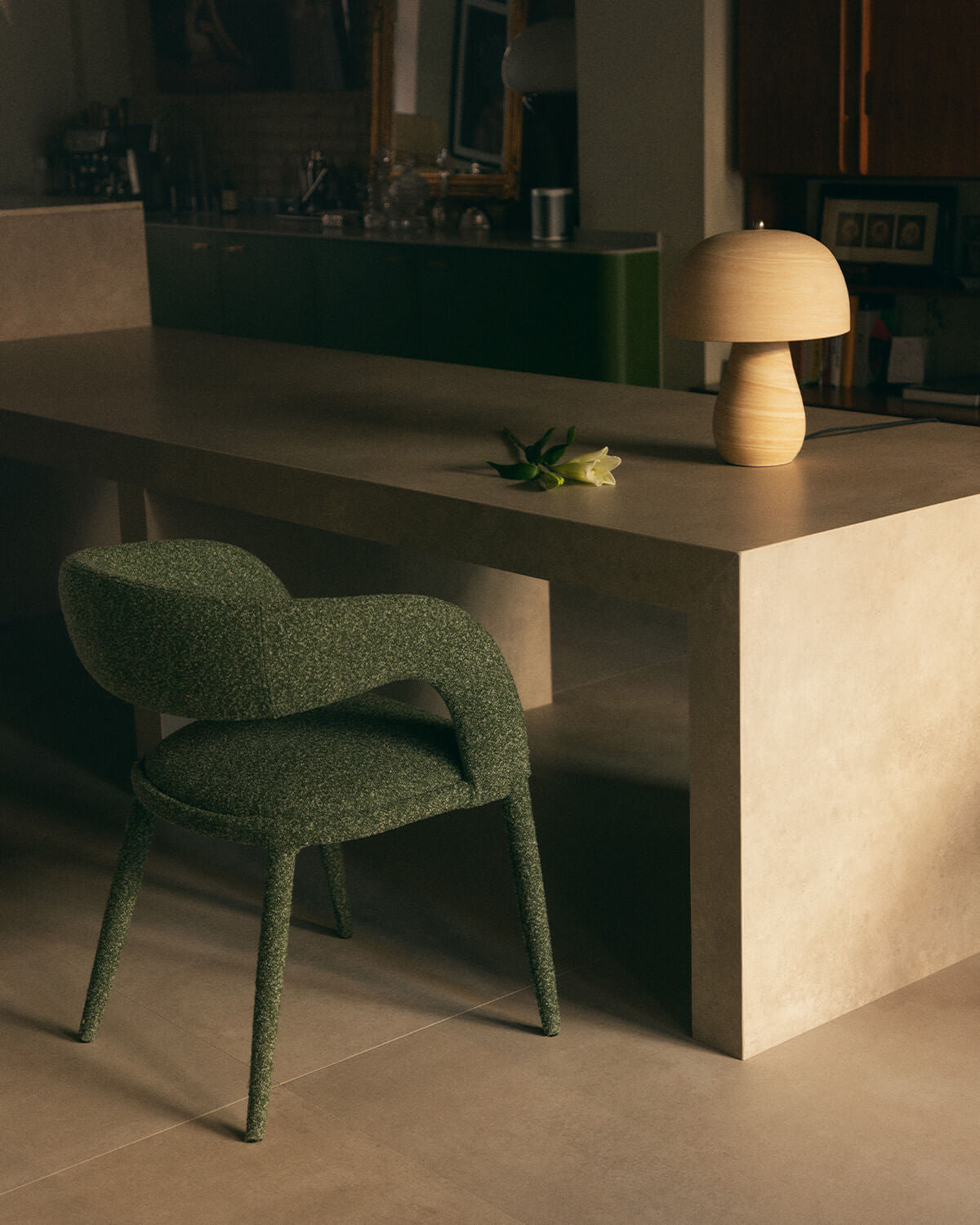 Ewen Fabric and Metal Dining Chair