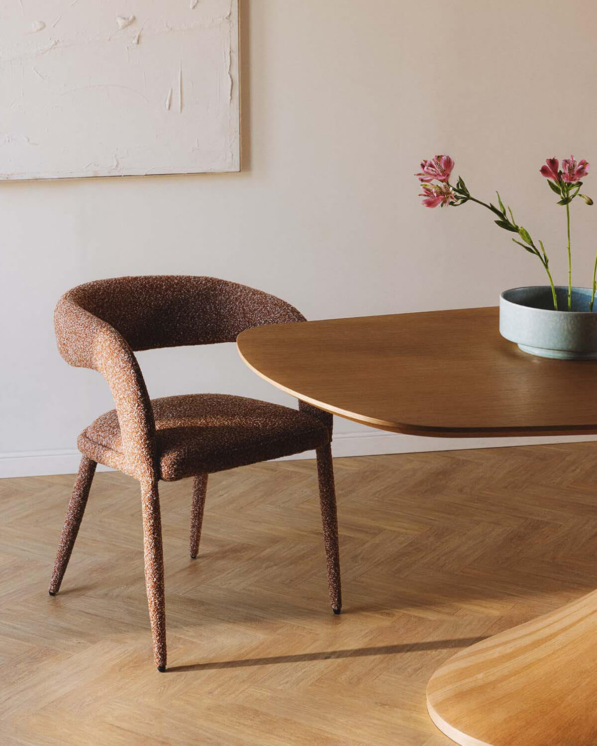 Ewen Fabric and Metal Dining Chair