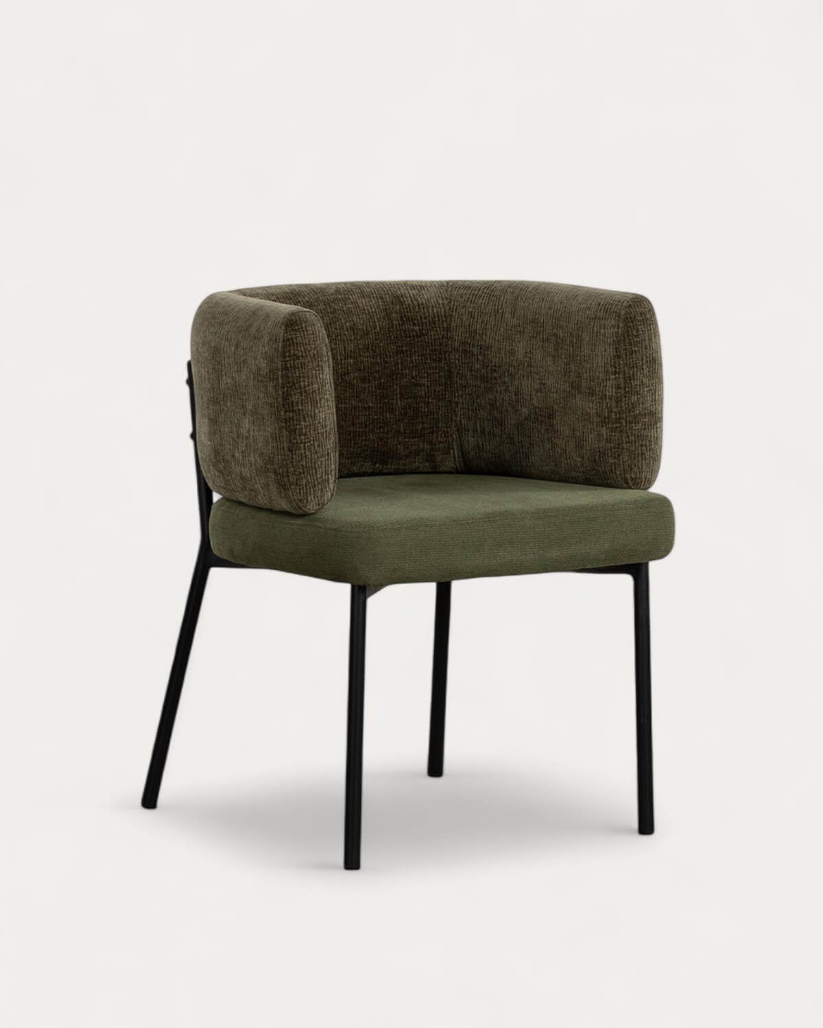 Hades Fabric and Metal Dining Chair