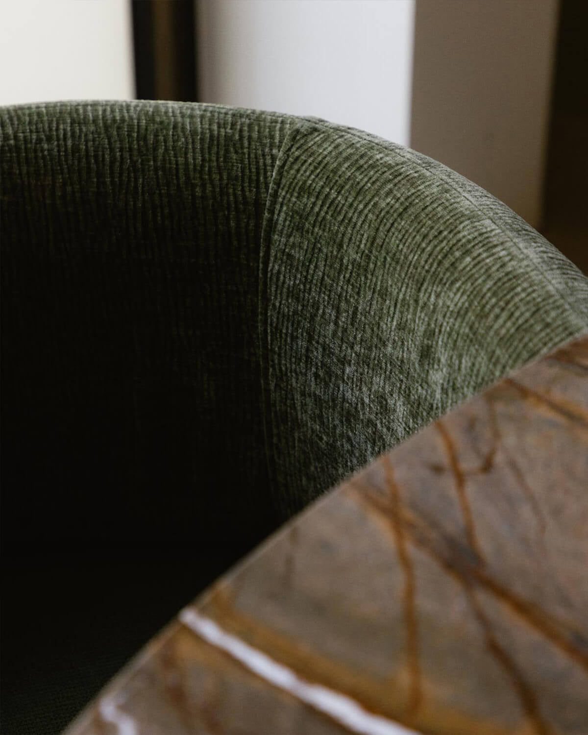 Hades Fabric and Metal Dining Chair