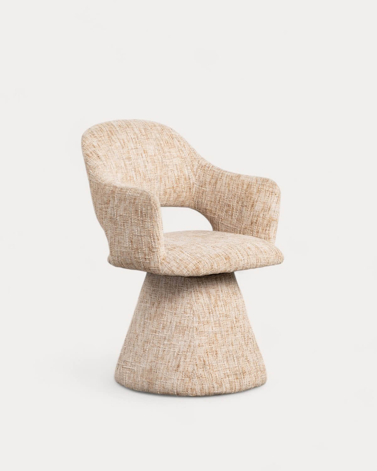 Newen fabric and metal dining chair