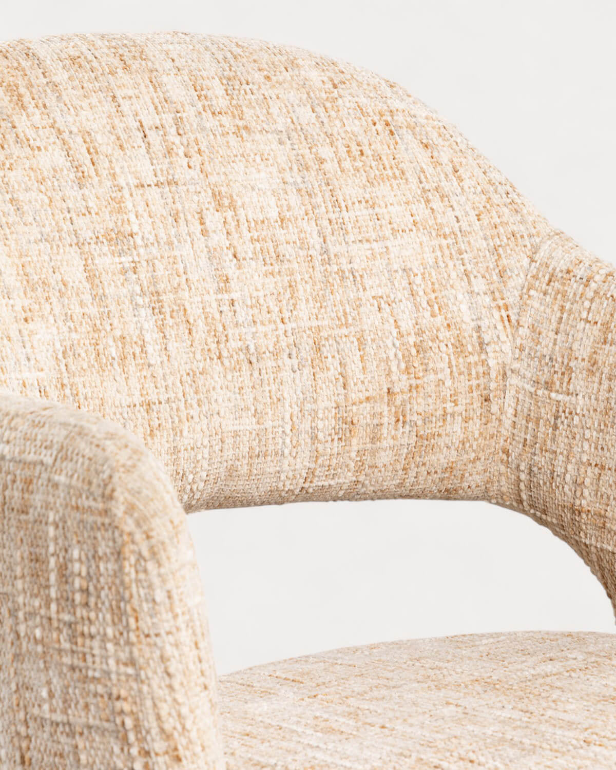 Newen fabric and metal dining chair